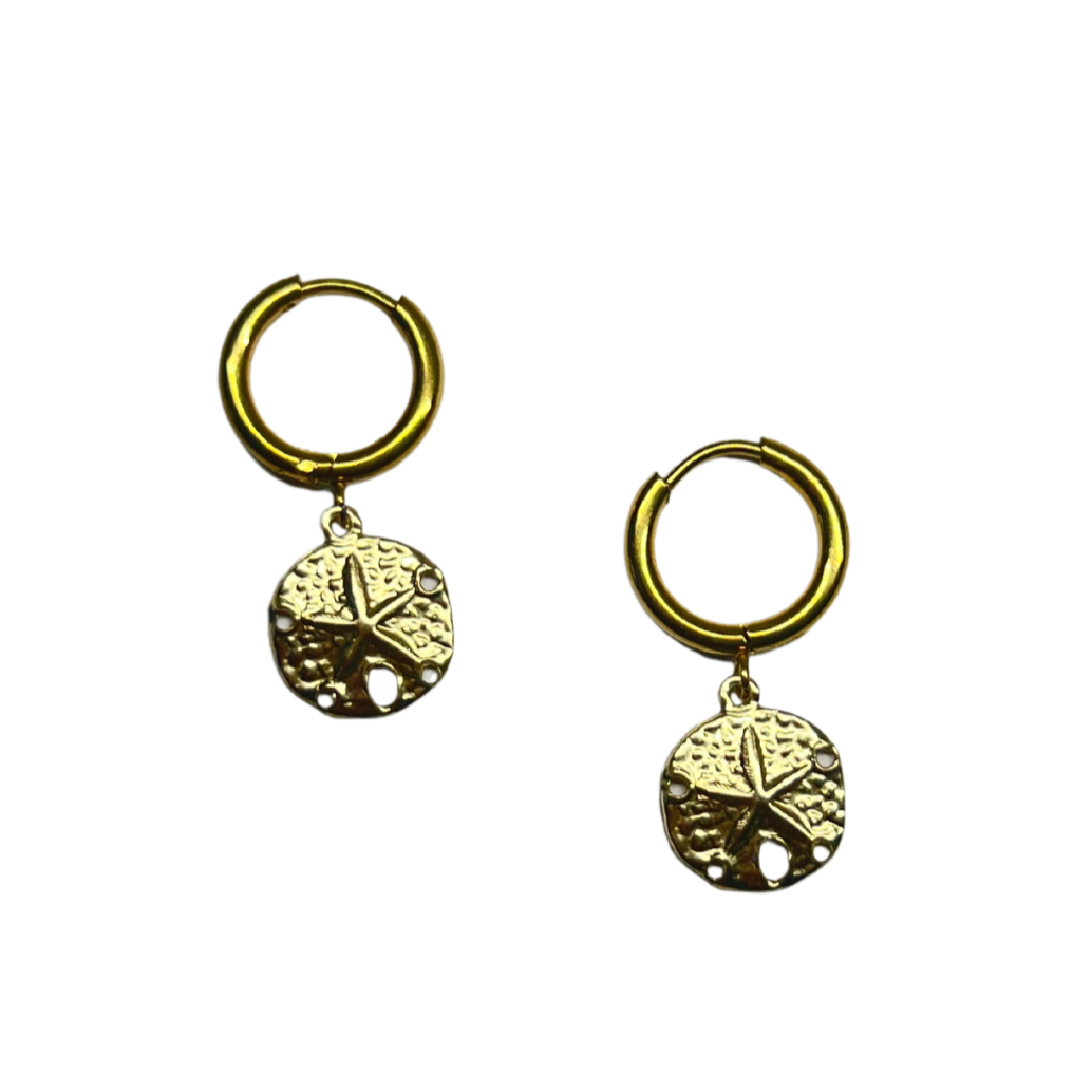 SAND DOLLAR HOOPS