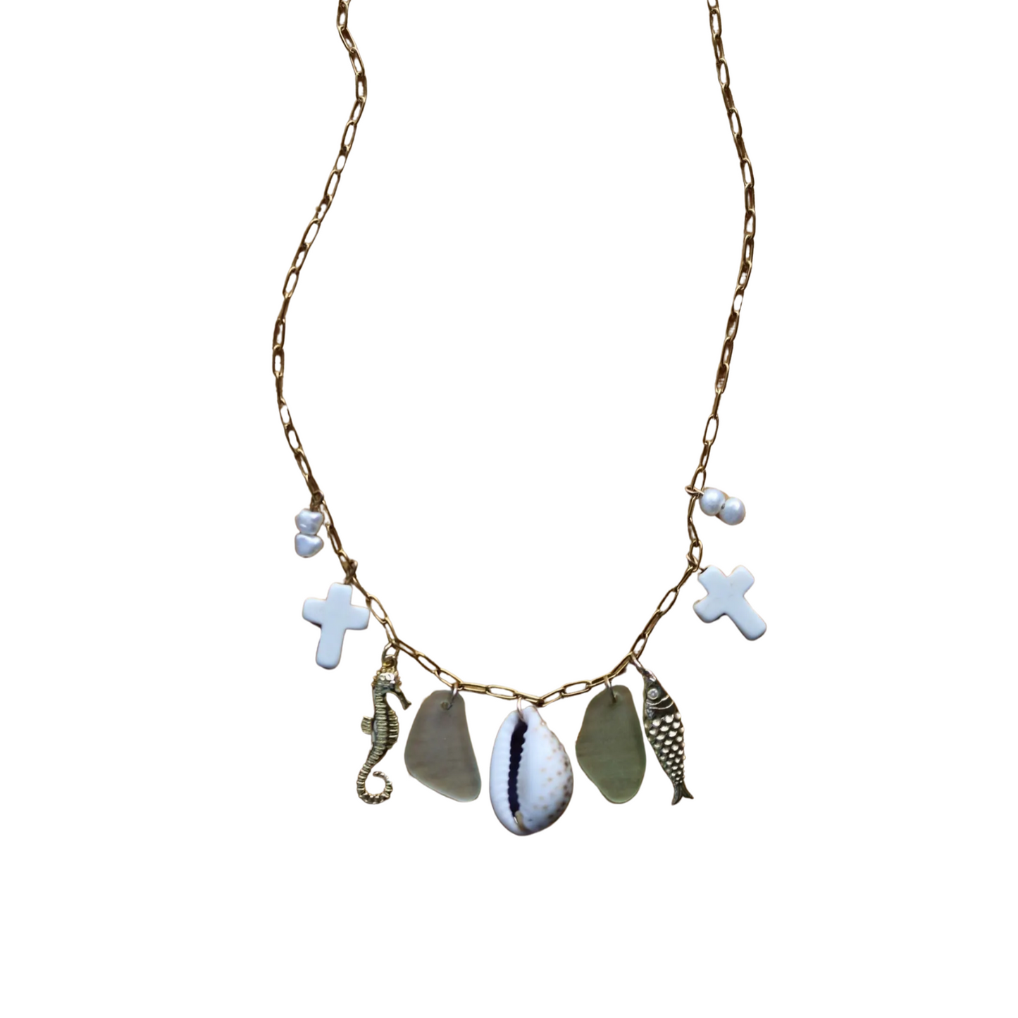 COWRIE CHARM NECKLACE