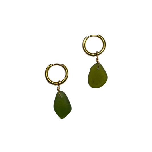 SEA GLASS HOOPS