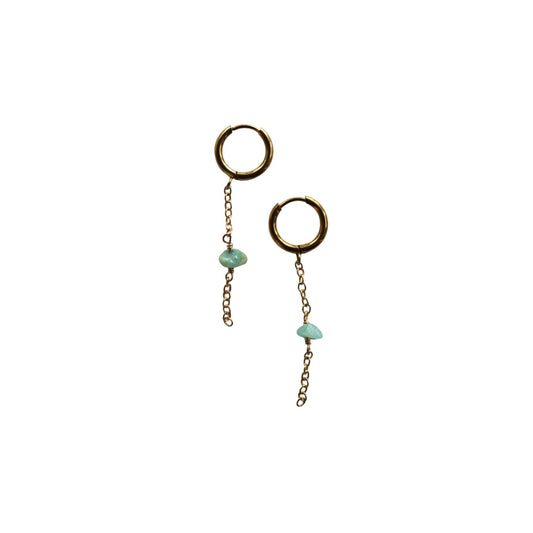 BLUE STONE HOOPS